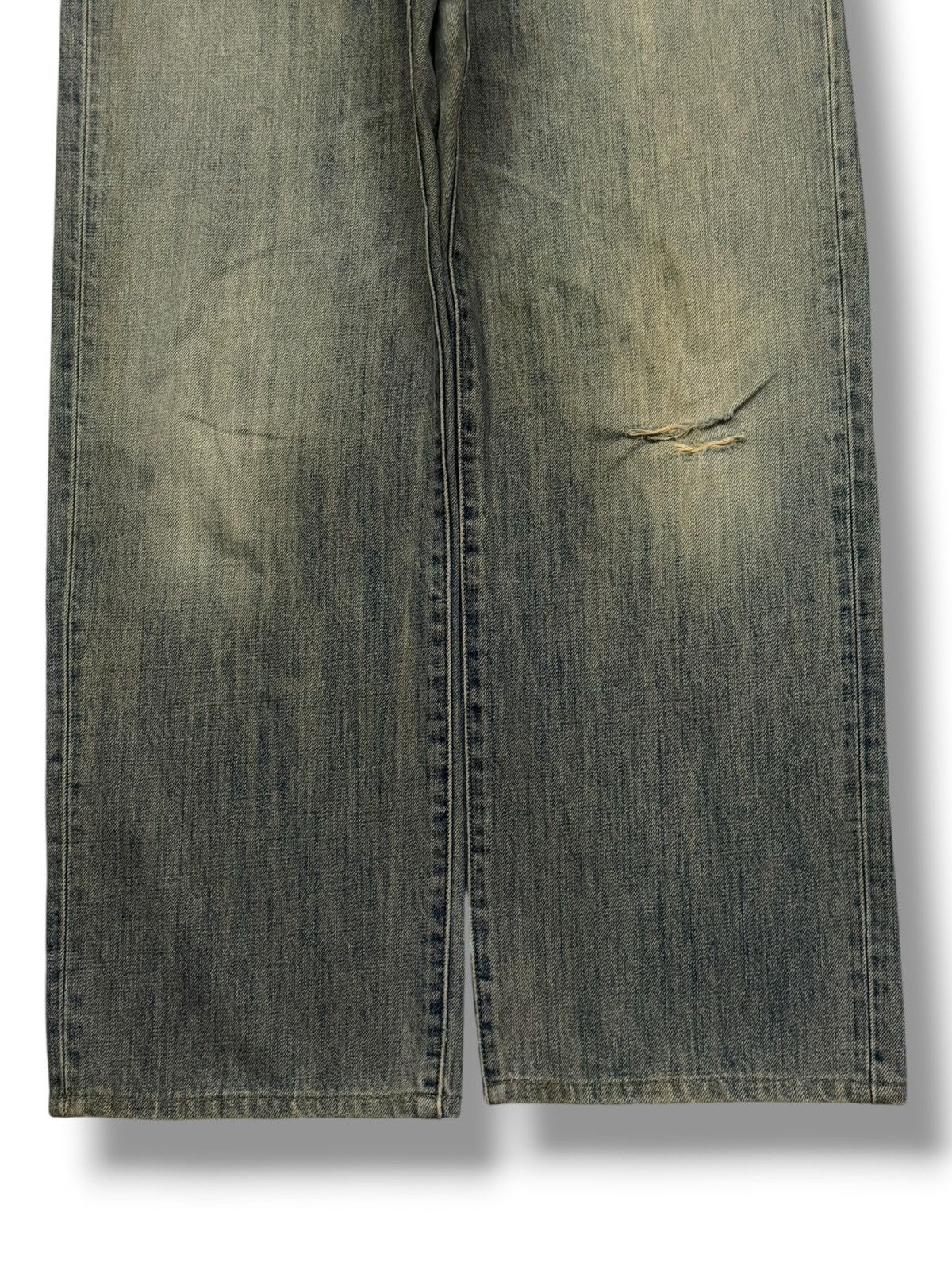 Japanese Brand Vintage Gold Rush Japan Y2K Wide Leg Denim Jeans | W33 Size US 33 - 6 Thumbnail