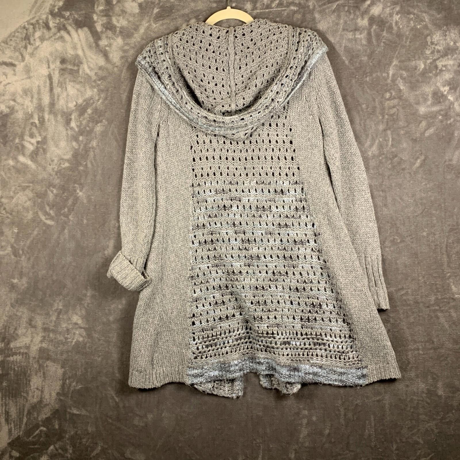 Designer Angel Of the North Open Front Hooded Cardigan Sz. Med (368) Size M / US 6-8 / IT 42-44 - 2 Thumbnail