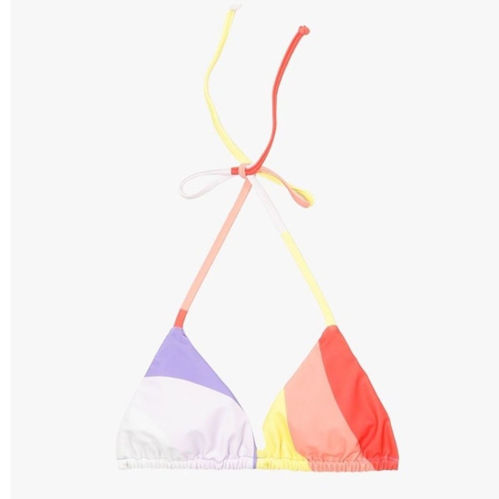 Mara Hoffman Mara Hoffman Rae Triangle Bikini Top - Rainbow Multi Size L Size ONE SIZE - 1 Thumbnail