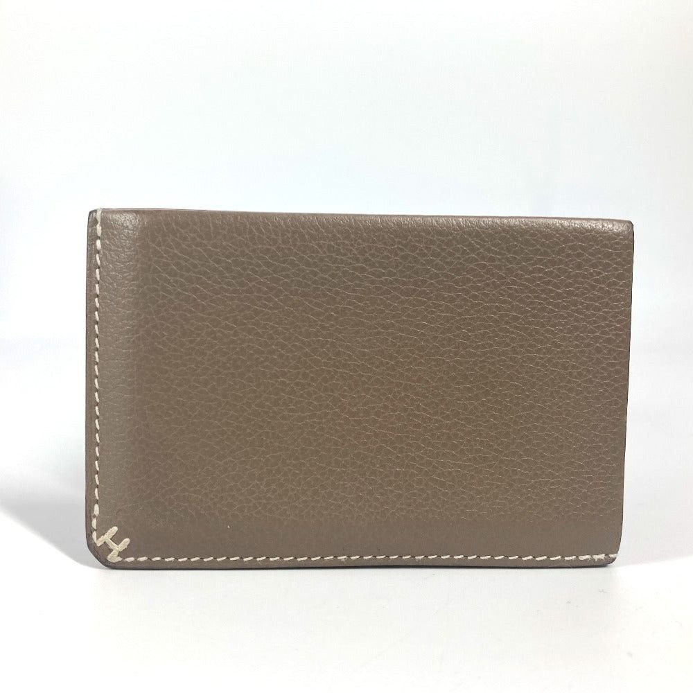Hermes Hermes H Serie Verso Card Case Holder For A Season Ticket Leather Unisex Ethupe Beige Size ONE SIZE - 1 Thumbnail