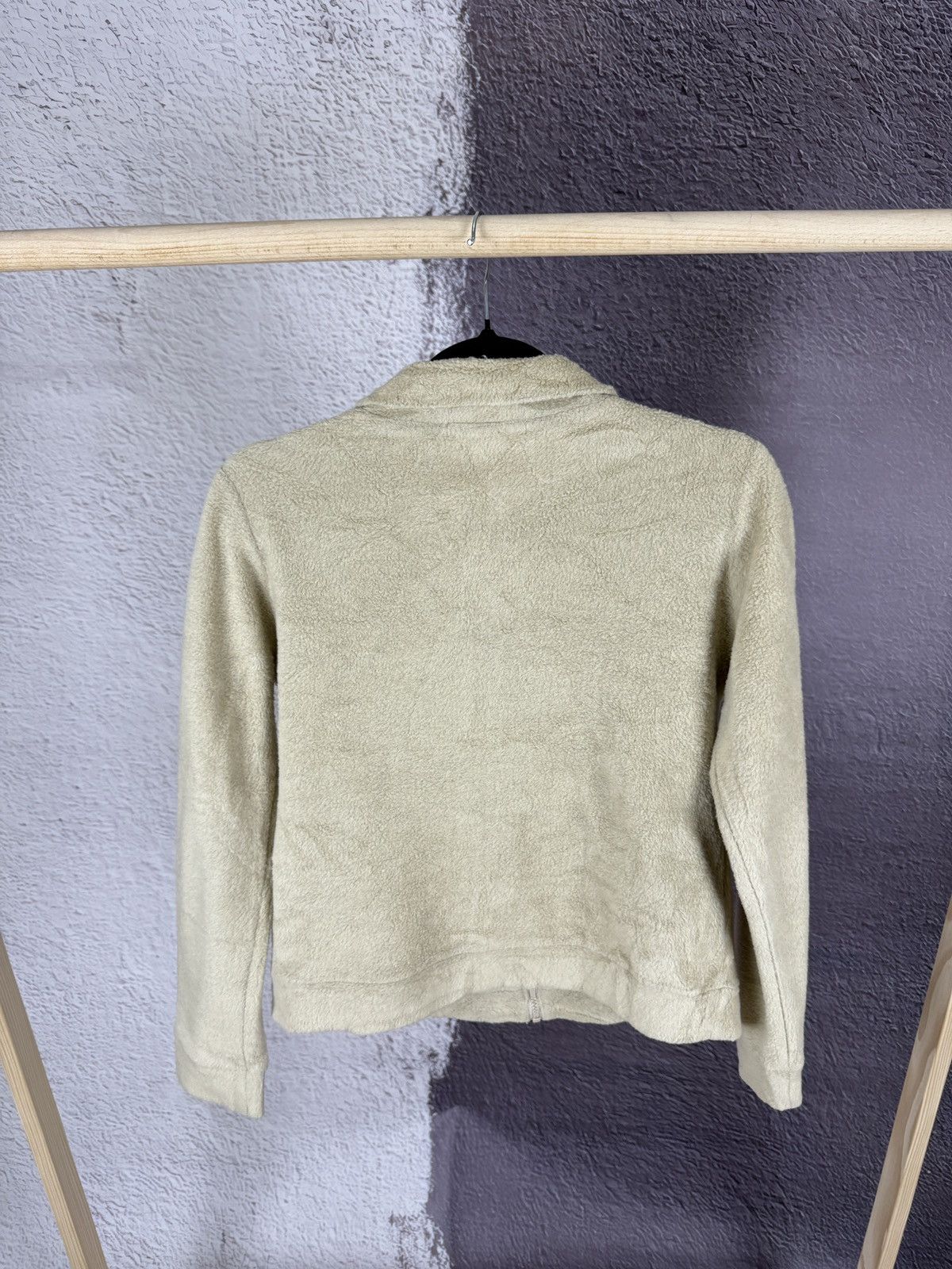 Designer × Japanese Brand × Vintage Red Clover Japan 🇯🇵 vintage beige full zip fleece pullover Size S / US 4 / IT 40 - 12 Thumbnail