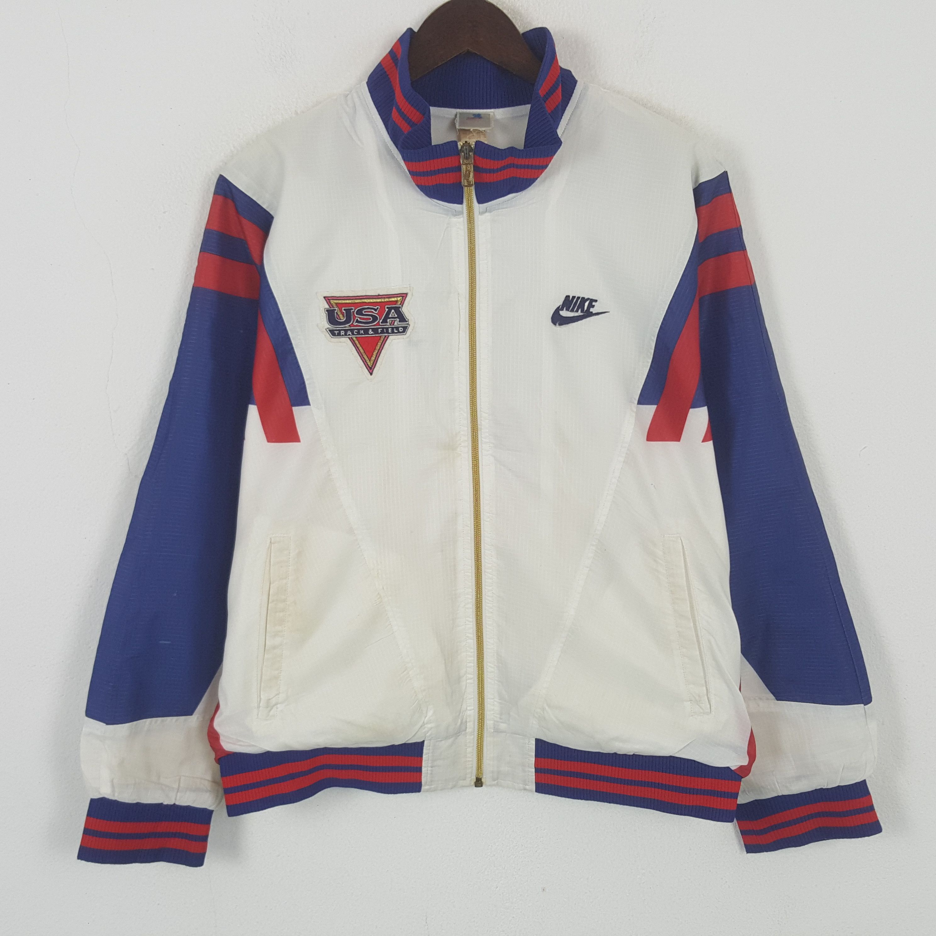 Nike Vintage NIKE USA Track & Field Windbreaker Sport Jacket Size US XXL / EU 58 / 5 - 3 Thumbnail