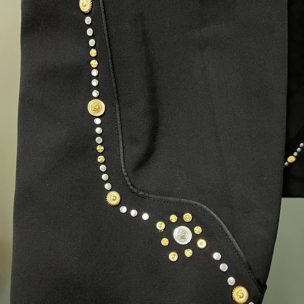 Versace Versace Gold Buckle Rivet Flared Pants Size US 30 / EU 46 - 4 Thumbnail