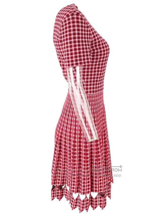 Fendi Fendi Plaid Cutout Dress Size XS / US 0-2 / IT 36-38 - 5 Thumbnail