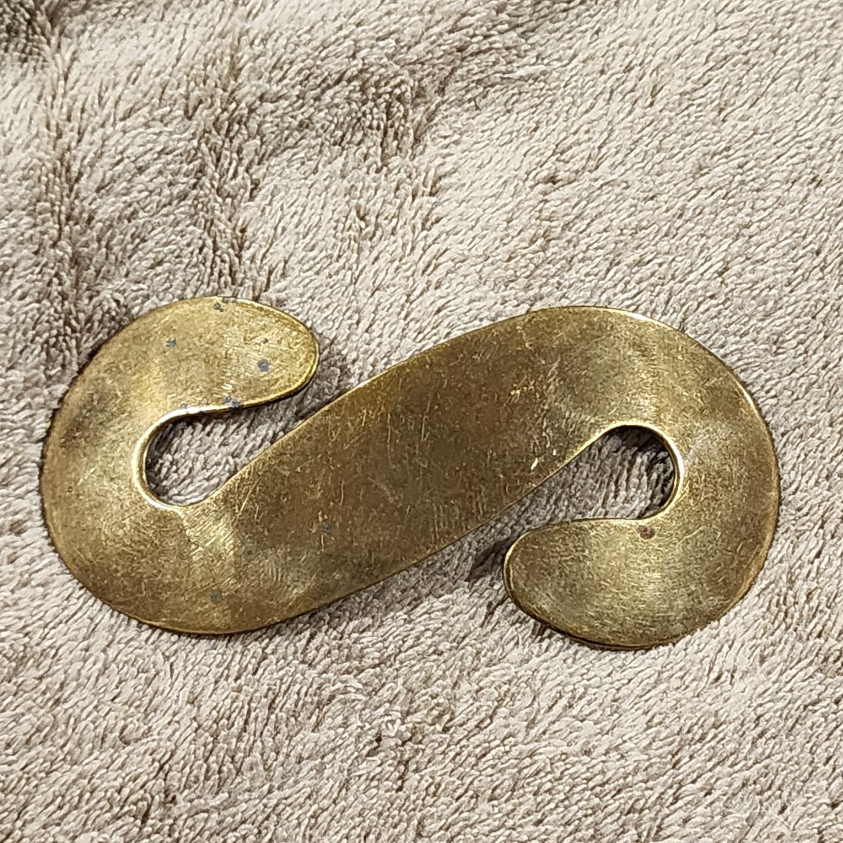 Vintage VINTAGE Handmade Solid Brass Post-Medieval Buckle Size ONE SIZE - 2 Thumbnail