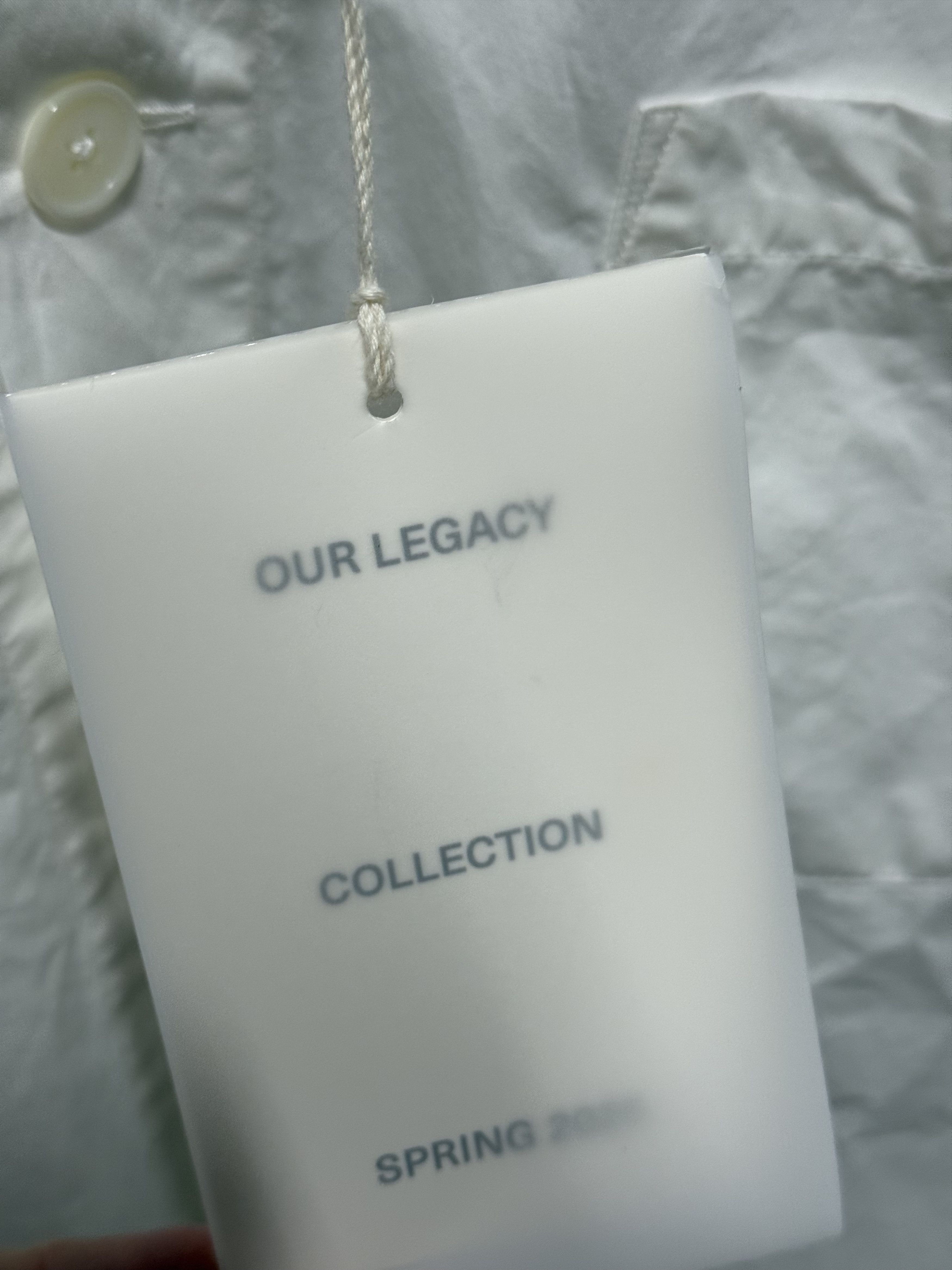 Our Legacy Our Legacy Funnel Shirt 'White Dense Poplin' Size US XL / EU 56 / 4 - 2 Thumbnail