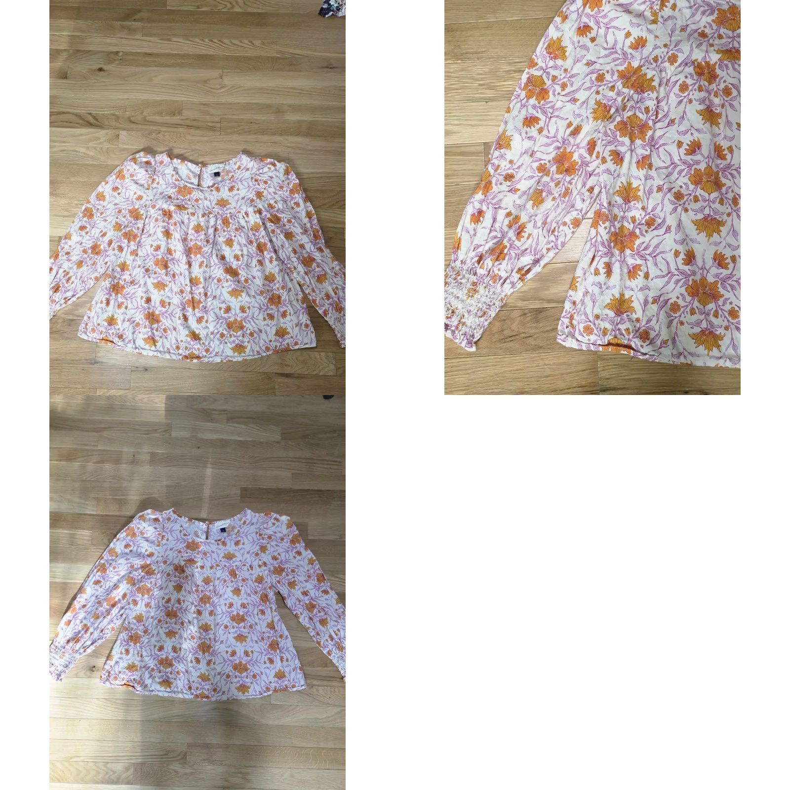 Vintage Universal Thread Women's Floral Print Balloon Long Sleeve Blouse L Size L / US 10 / IT 46 - 8 Thumbnail