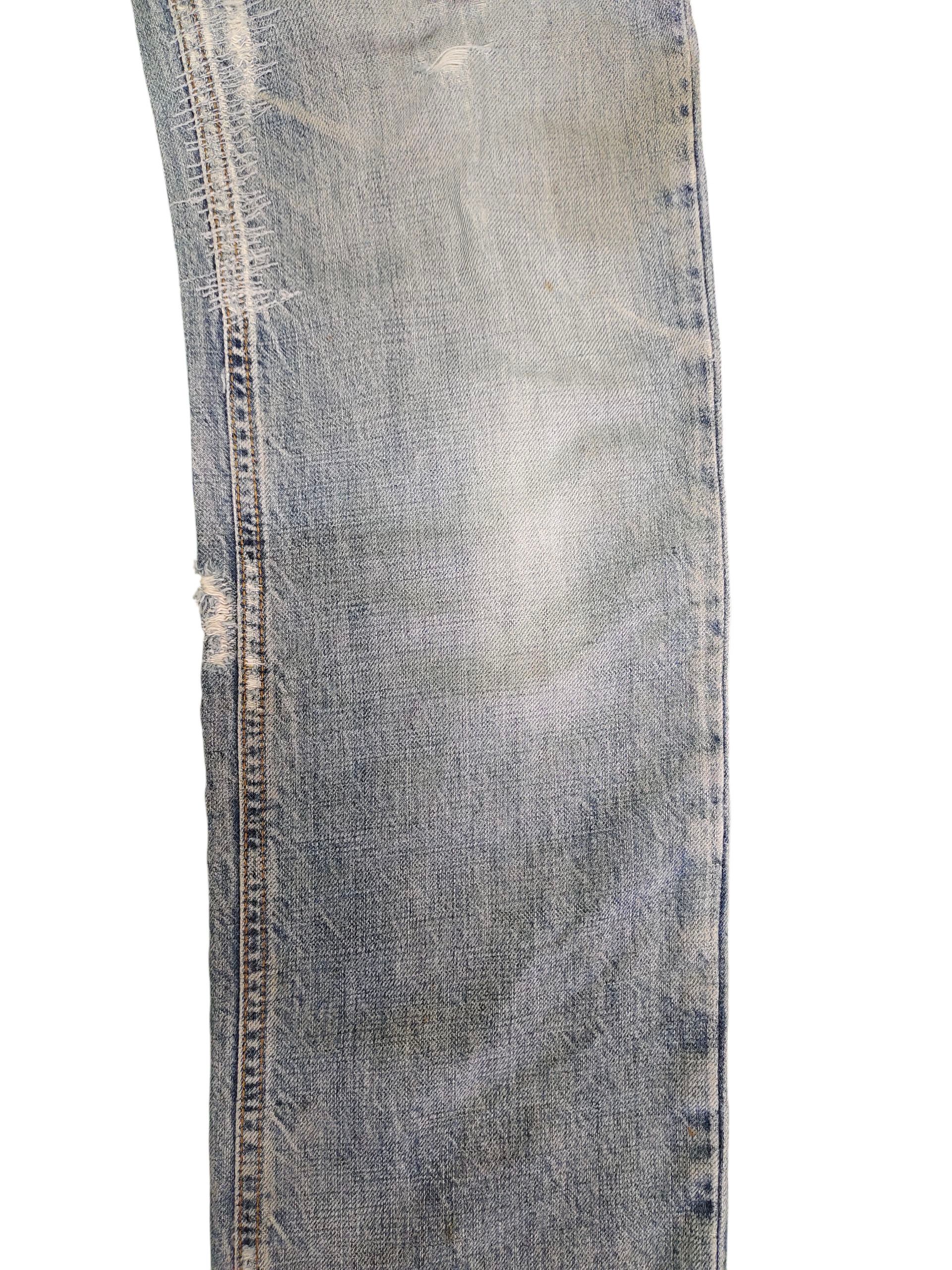 Dolce & Gabbana Vintage 90s Dolce & Gabbana Clawmark Distress Denim Jeans Size US 33 - 3 Thumbnail