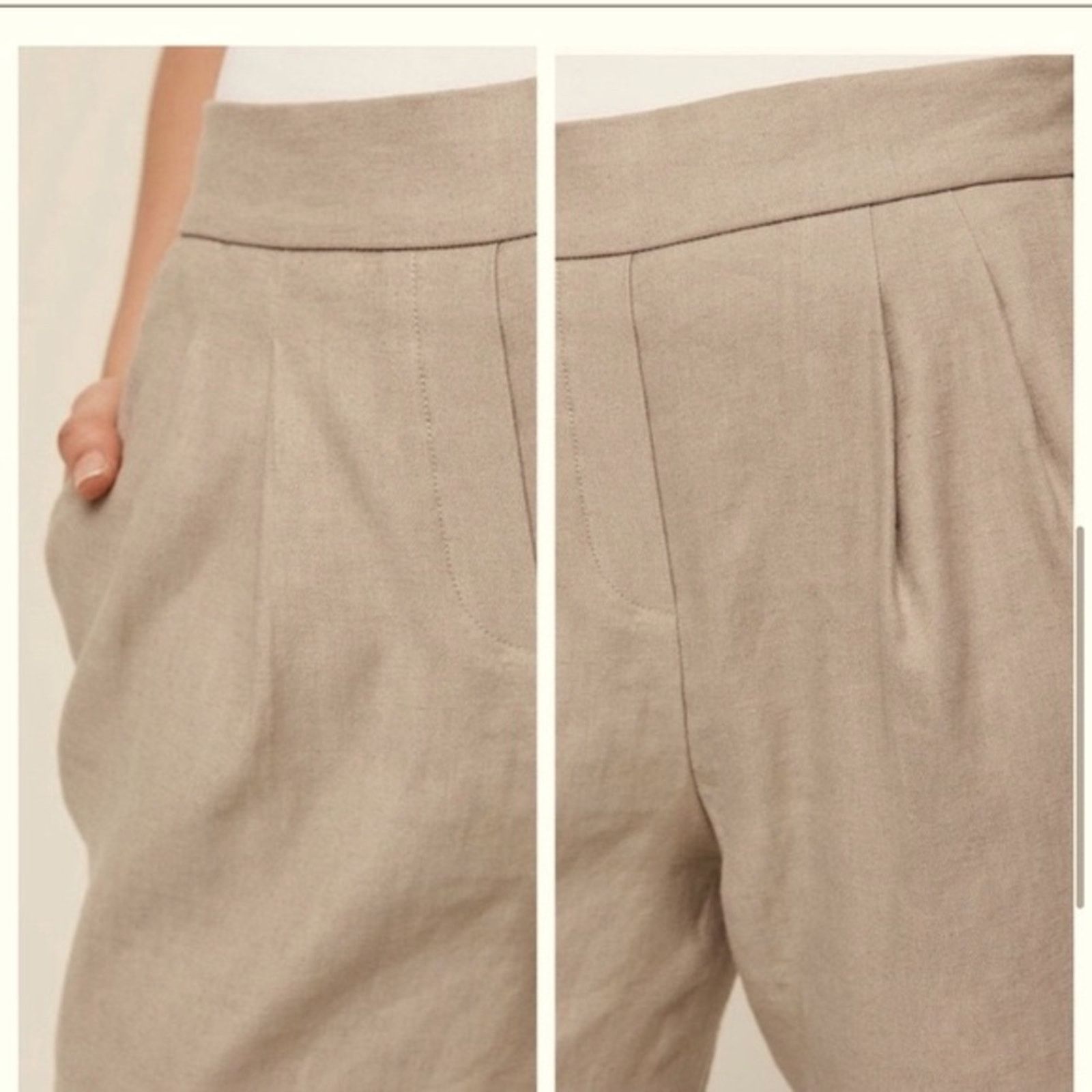 Aritzia BABATON Aritizia $148 Conan Lyocell Tan Trouser Pants 6 EUC Size 28" / US 6 / IT 42 - 12 Thumbnail