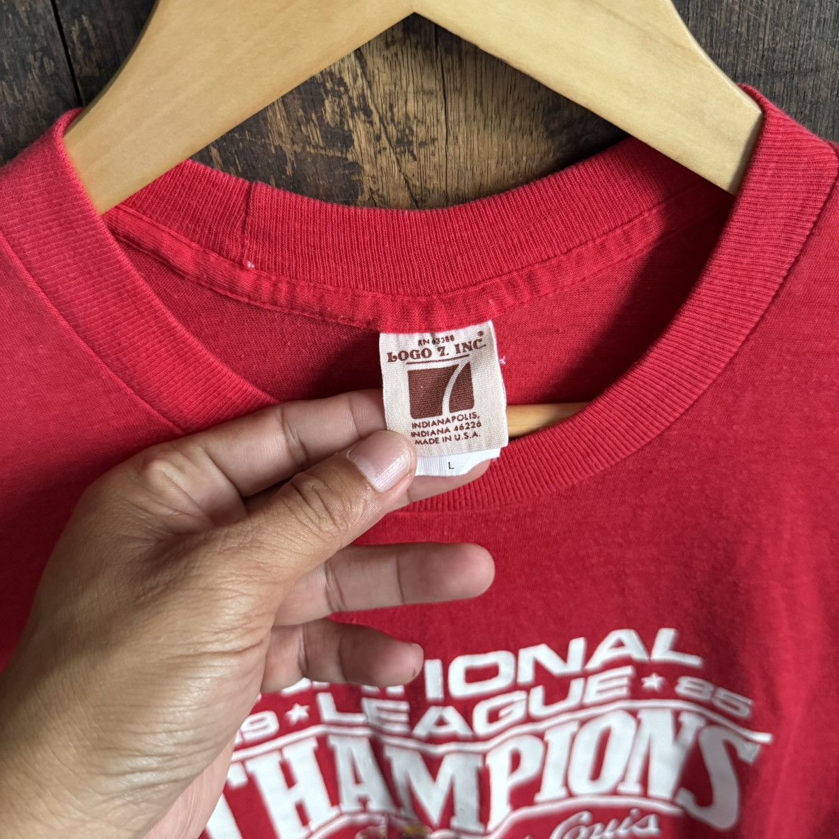 Logo 7 Vintage Logo 7 Cardinals World Series Champ 1985 Tshirt Size US S / EU 44-46 / 1 - 3 Thumbnail