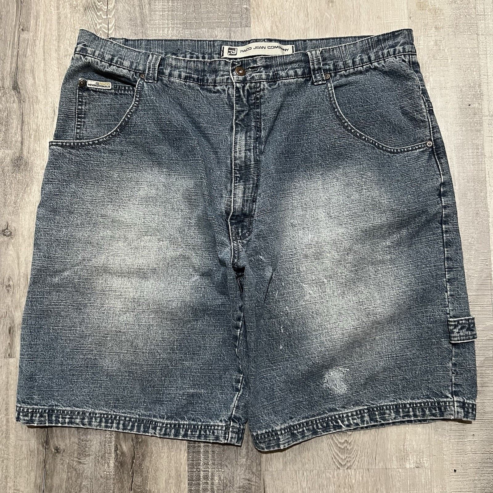 Vintage Vintage Y2K Paco Jeans Company Baggy Fit Denim Cargo Jorts Size US 42 / EU 58 - 2 Thumbnail