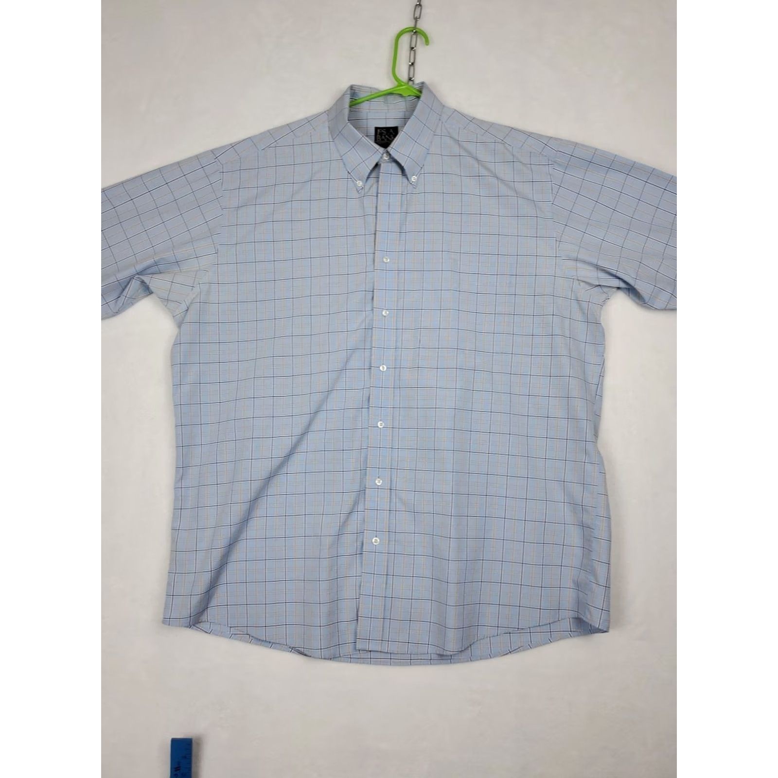 Jos. A. Bank Jos A Bank Travelers Collection Mens XL Blue Plaid Long Sleeve Button-Down Shirt Size US XL / EU 56 / 4 - 2 Thumbnail