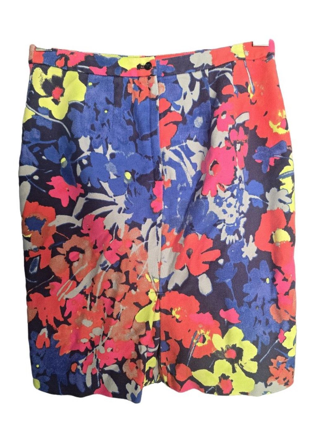 Loft Women's LOFT Petite Floral Pencil Skirt 4P Blue Pink Size 27" / US 4 / IT 40 - 2 Thumbnail