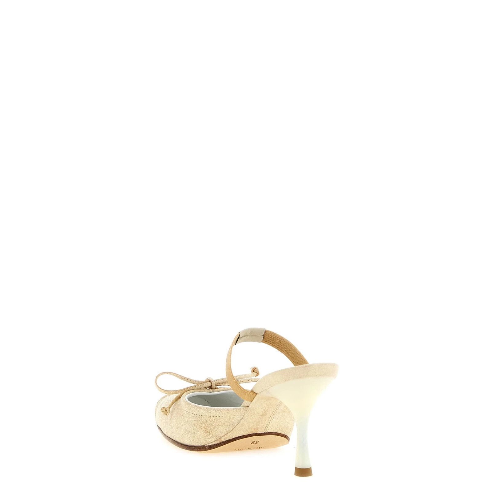 Maison Margiela MAISON MARGIELA Square Toe Beige Leather Mules New & Authent Size US 8 / IT 38 - 3 Thumbnail