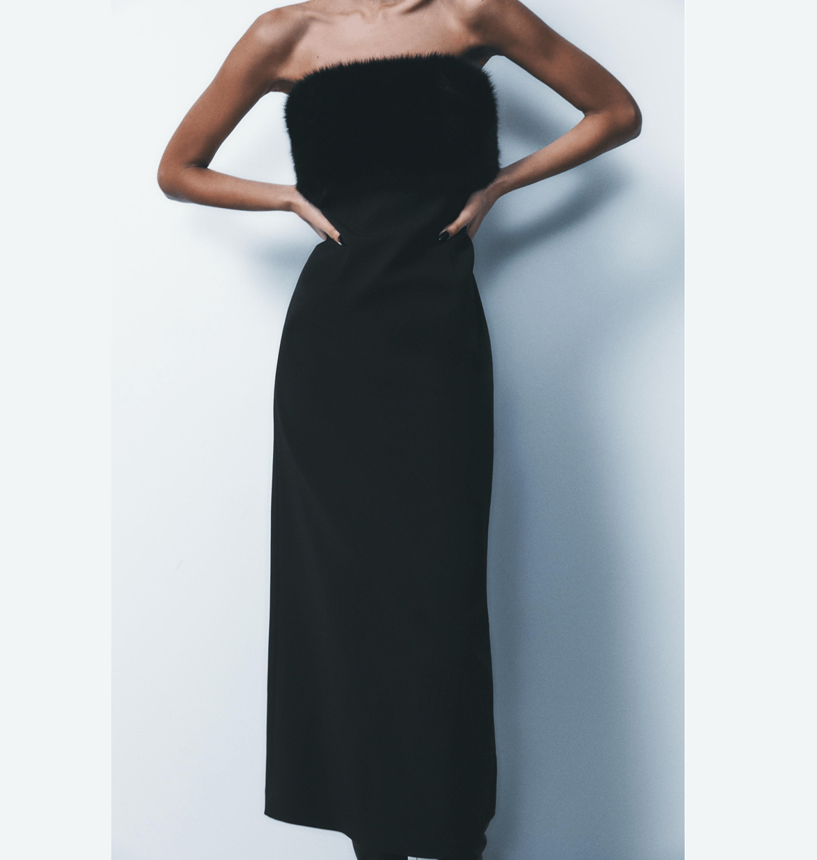 Zara ZARA Strapless Midi Dress Size S / US 4 / IT 40 - 4 Thumbnail