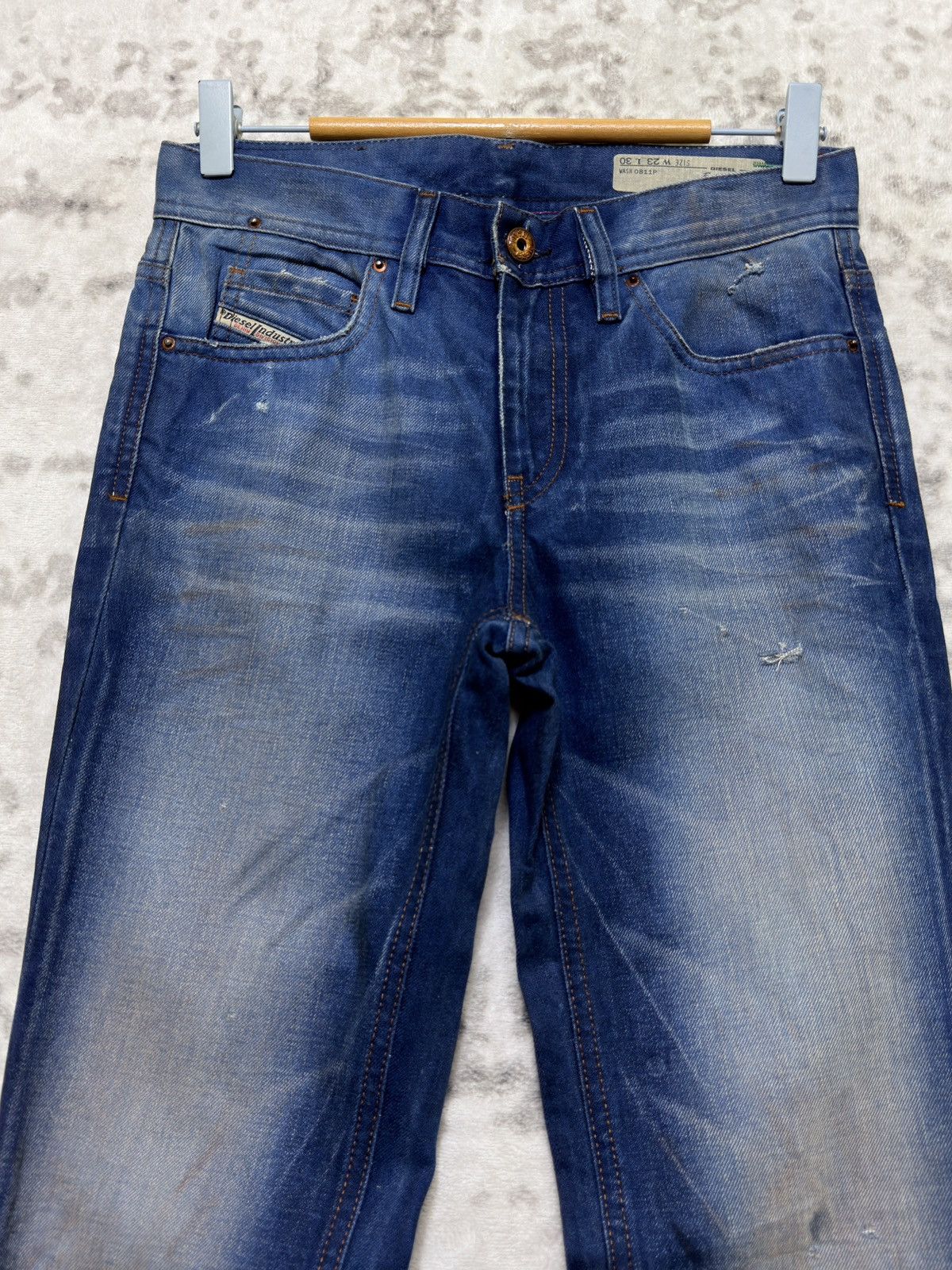 Diesel Diesel Faithlegg Women Straight Fit Y2K Mud Washed Denim Size US 27 - 3 Thumbnail