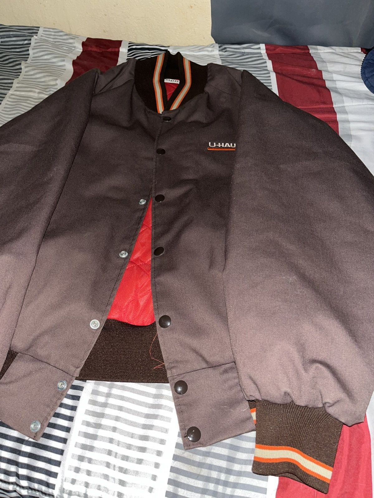 Other Vintage 1980s U-haul Uniform Work Bomber Jacket Size US L / EU 52-54 / 3 - 3 Thumbnail