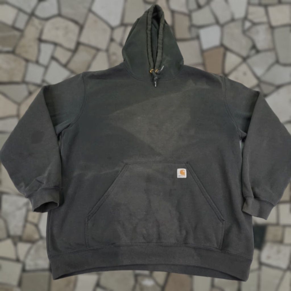 Carhartt VINTAGE Carhartt Hoodie Mens XL Black Original Fit Pullover Sweatshirt Logo Hooded Pockets Outdoor 90s Mens Size US XL / EU 56 / 4 - 1 Thumbnail