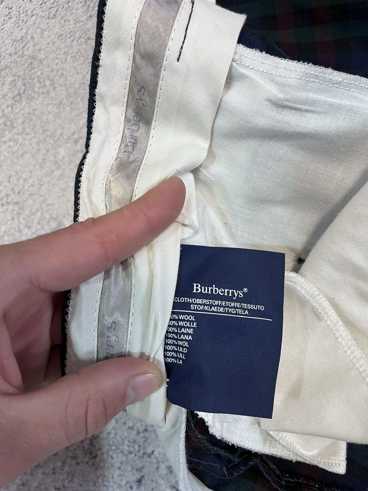 Burberry Burberrys Men’s Pants Trousers Striped Vintage 100% Wool Size US 33 - 9 Thumbnail