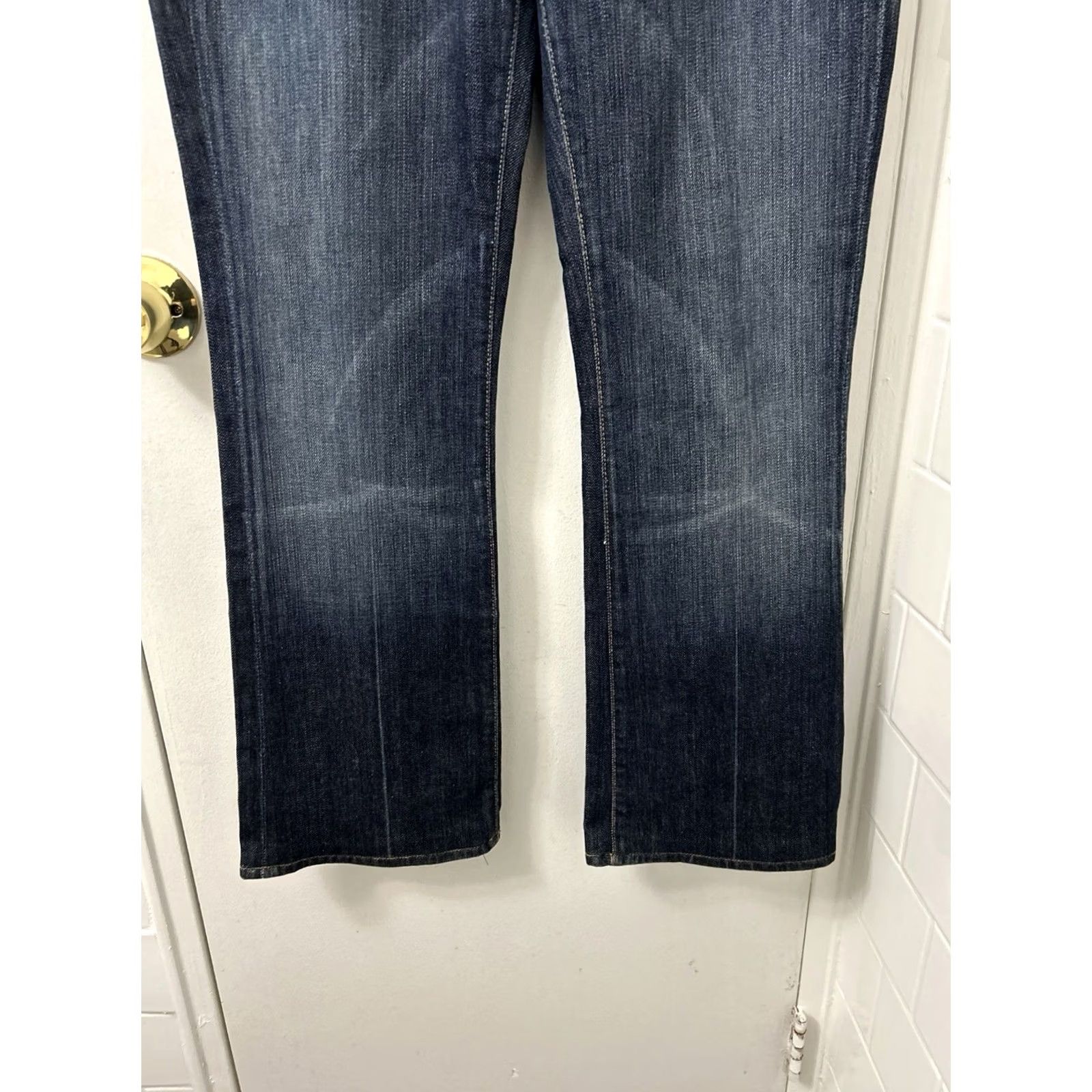 7 For All Mankind VTG 7 For All Mankind Flare Jeans Womens 31x30 Dark Wash Made In USA YKK Denim Size 24" / US 00 / IT 34 - 3 Thumbnail