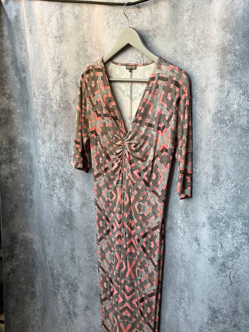 Designer × Vintage Maliparmi Midi Dress Vintage Madarma Geometric Print Dress Size M / US 6-8 / IT 42-44 - 2 Thumbnail