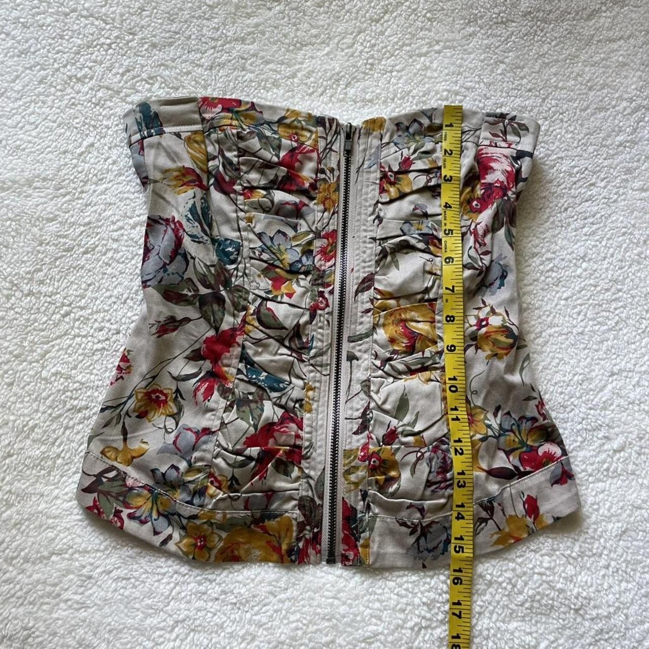 Vintage 2000s Costa Blanca floral zip up tube top Size ONE SIZE - 7 Thumbnail
