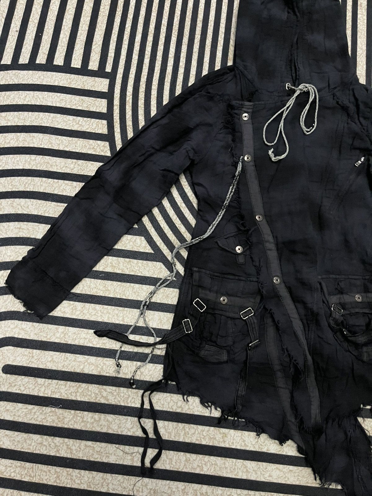 semanticdesign 2000s SEMANTIC DESIGN ASYMMETRICAL GRUNGE LONG HOOD JACKET Size US S / EU 44-46 / 1 - 3 Thumbnail