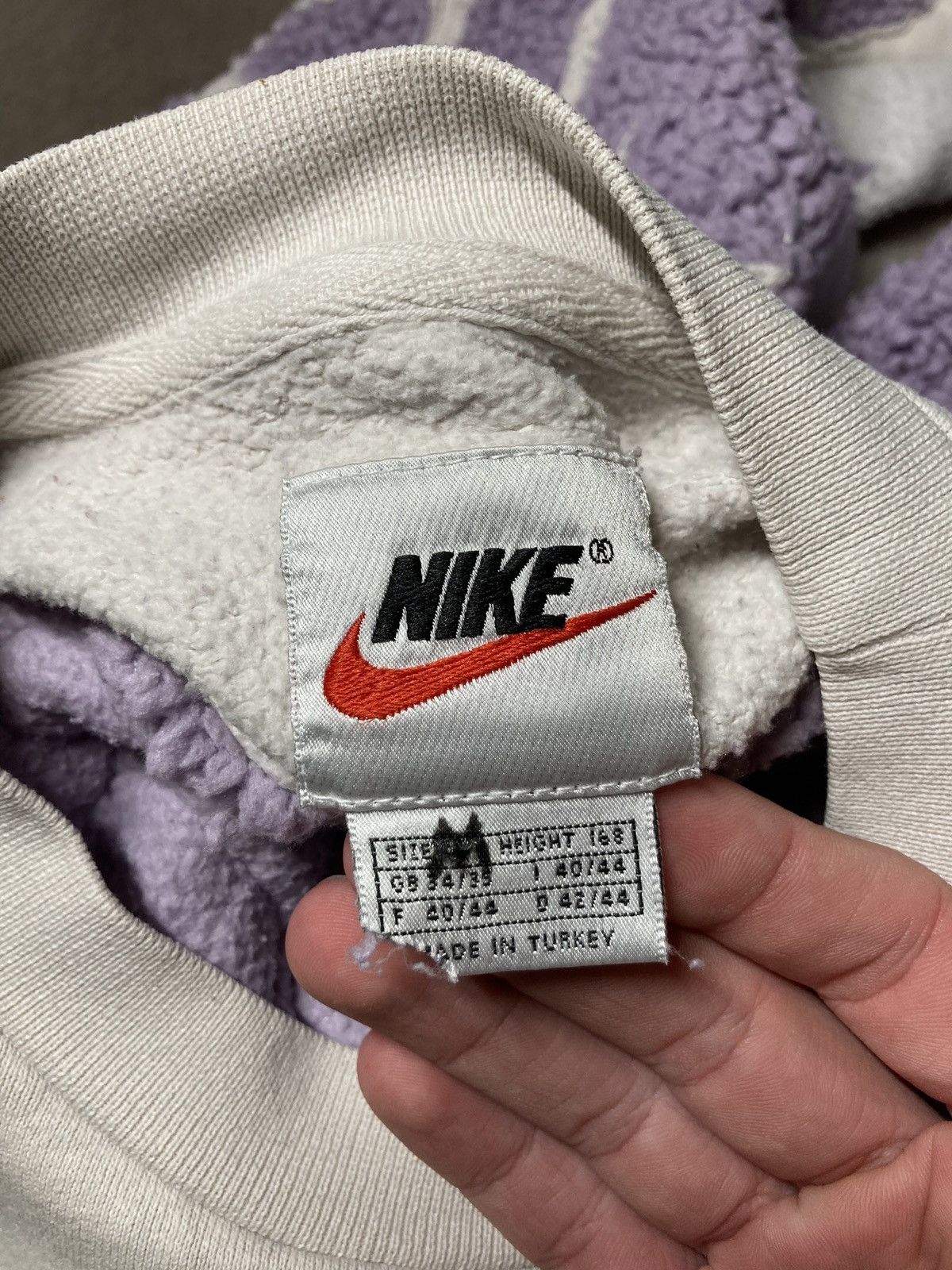 Nike × Vintage ⛩️Nike fleece sweatshirt custom vintage 2k rare purple baggy Size US M / EU 48-50 / 2 - 9 Thumbnail