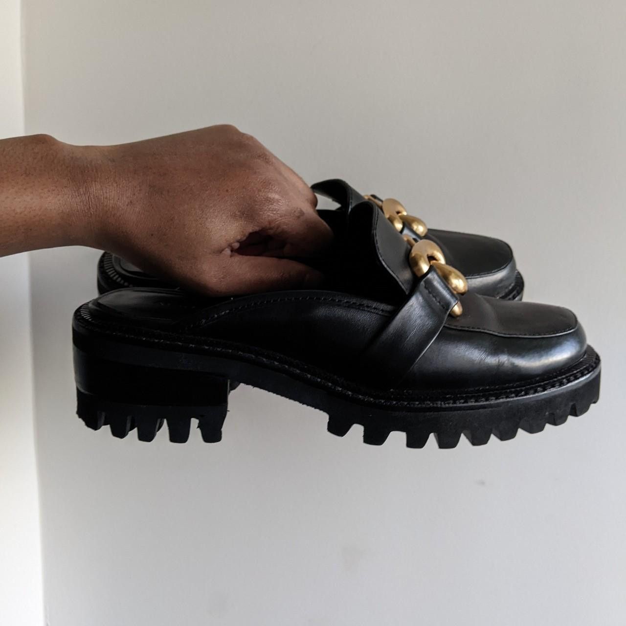 Other Aerosoles Black Leather Chunky Loafer Mules Size US 6 / IT 36 - 4 Thumbnail