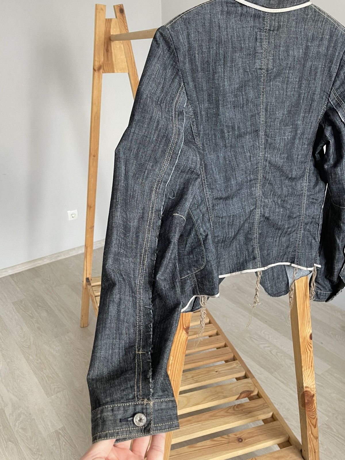 Marithe + Francois Girbaud Marithe Francois Girbaud Avant Garde Denim Blazer Jacket Size M / US 6-8 / IT 42-44 - 11 Thumbnail