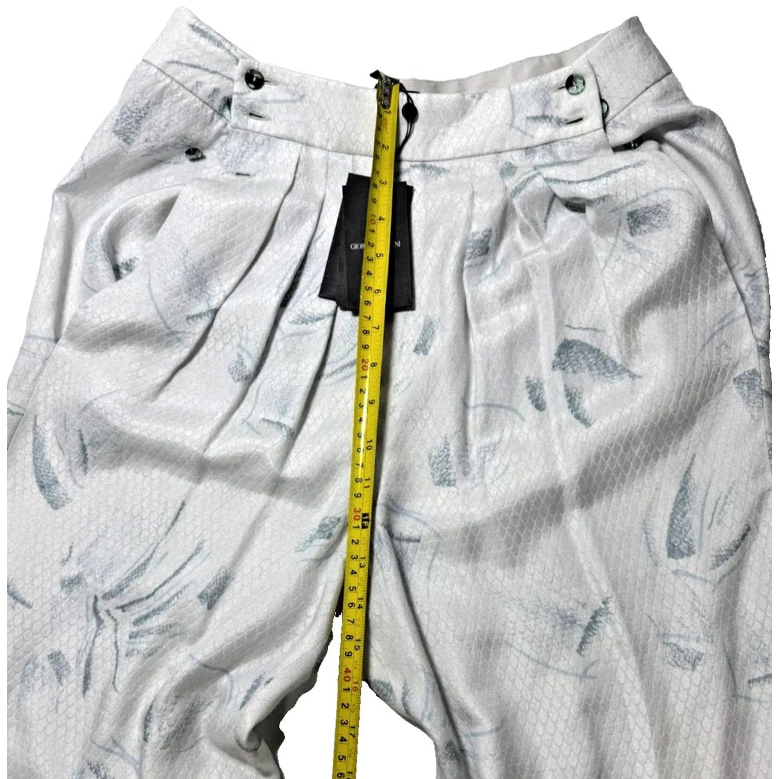 Armani ARMANI Pants Formal Bnwt Printed Jacquard Light Cream Color Women 40 Regular Dress Pants Pockets Armani Ladies Tight Hem Straight Size 27" / US 4 / IT 40 - 6 Thumbnail