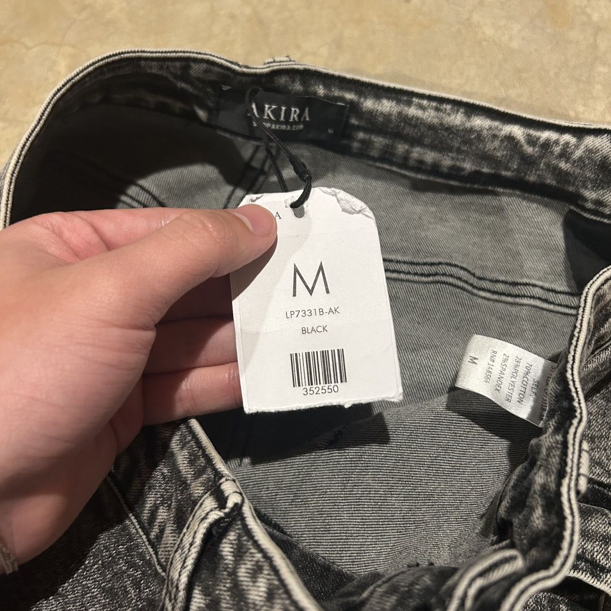 Other Baggy Y2K Style Washed Black Multi Pocket Cargo Denim Cyber Size US 31 - 8 Thumbnail