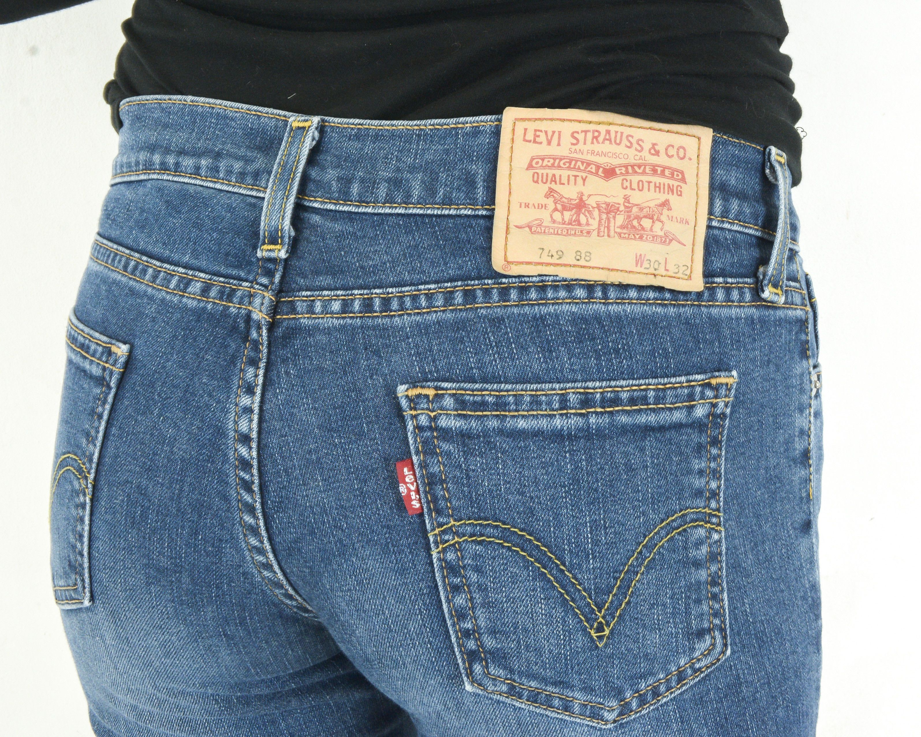 Levi's 749 88 W30 L32 Straight Regular Denim Jeans Pants Trousers Size 30" / US 8 / IT 44 - 4 Thumbnail