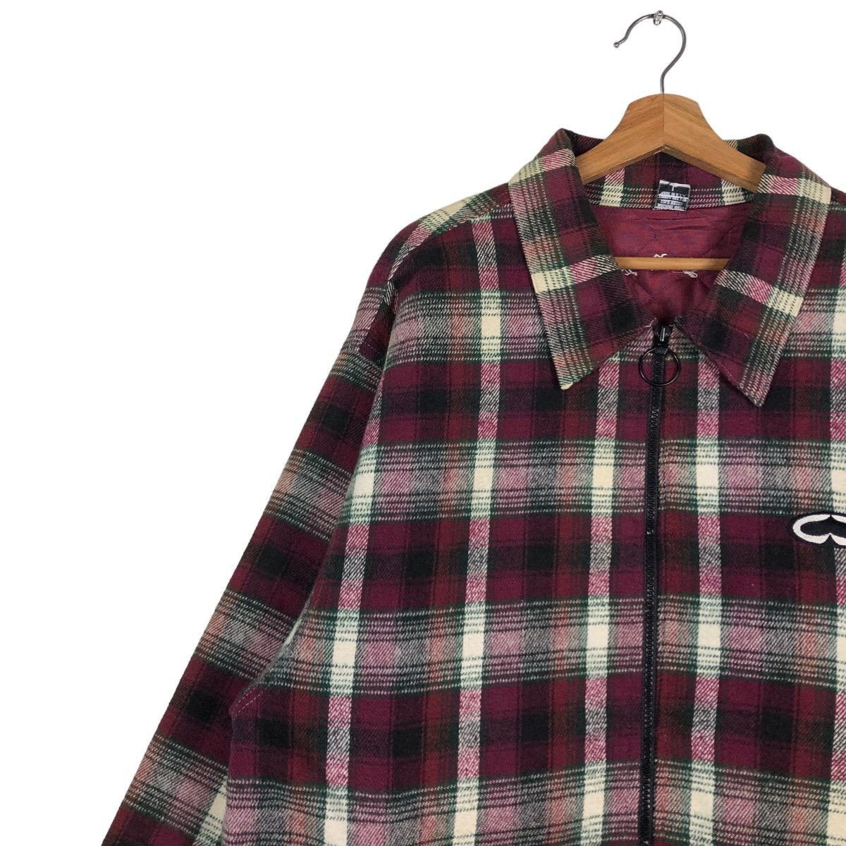 Japanese Brand 🔥Punk Design Tartan Checked Flannel Work Jacket Made in USA Size US L / EU 52-54 / 3 - 7 Thumbnail