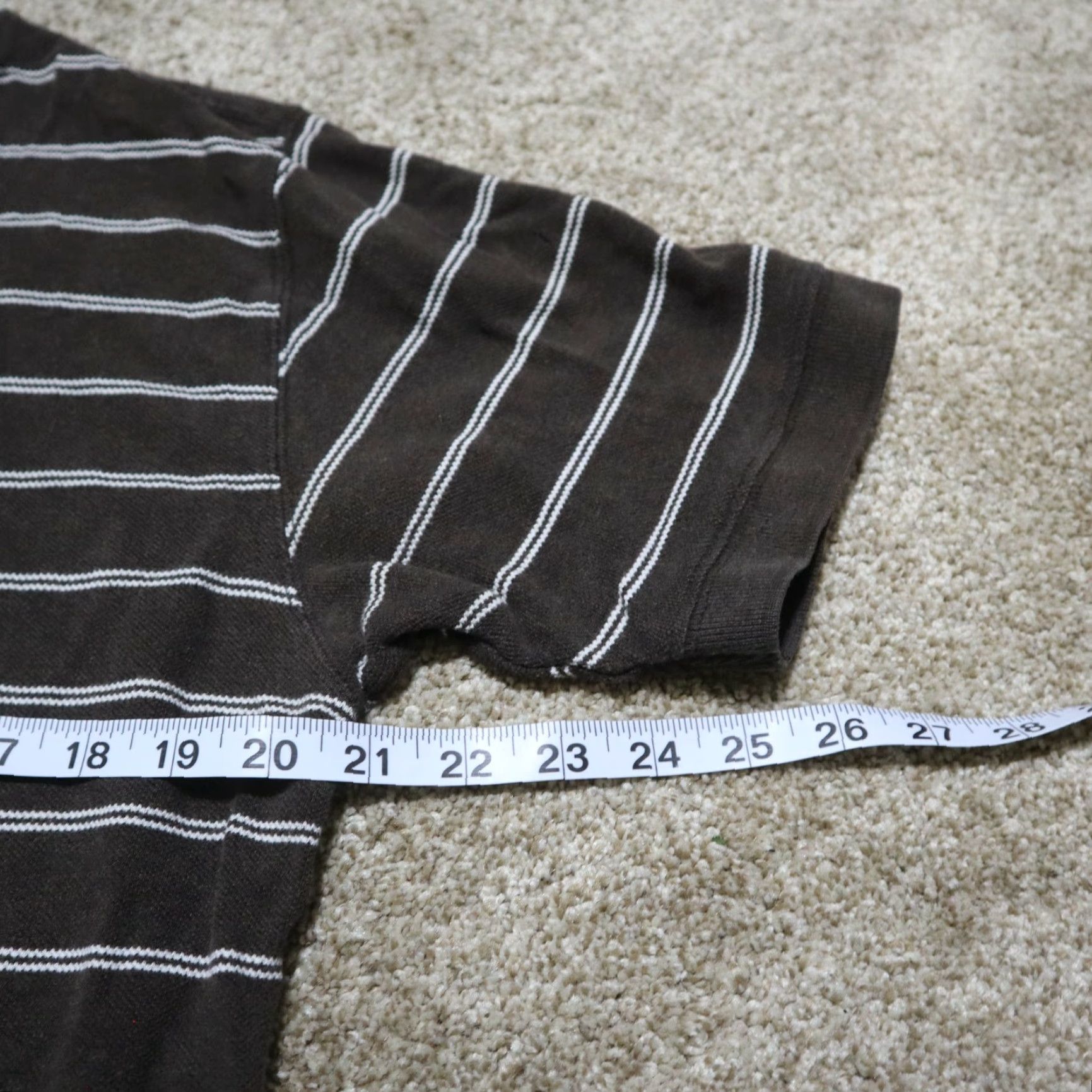 Wrangler Wrangler Polo Shirt Mens Size M 100% Cotton Brown Stripes Short Sleeve Shirt Size US M / EU 48-50 / 2 - 5 Thumbnail