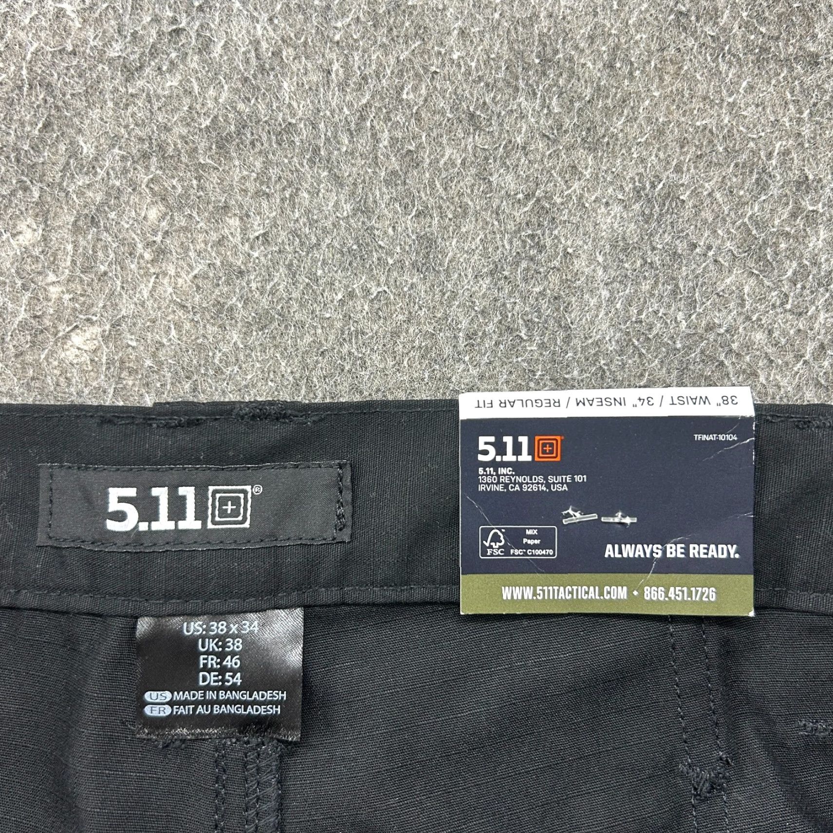 Vintage 5.11 Tactical Pants Mens 38x34 Black Cargo Regular Ripstop Cotton Utility Combat Pants Size US 38 / EU 54 - 5 Thumbnail