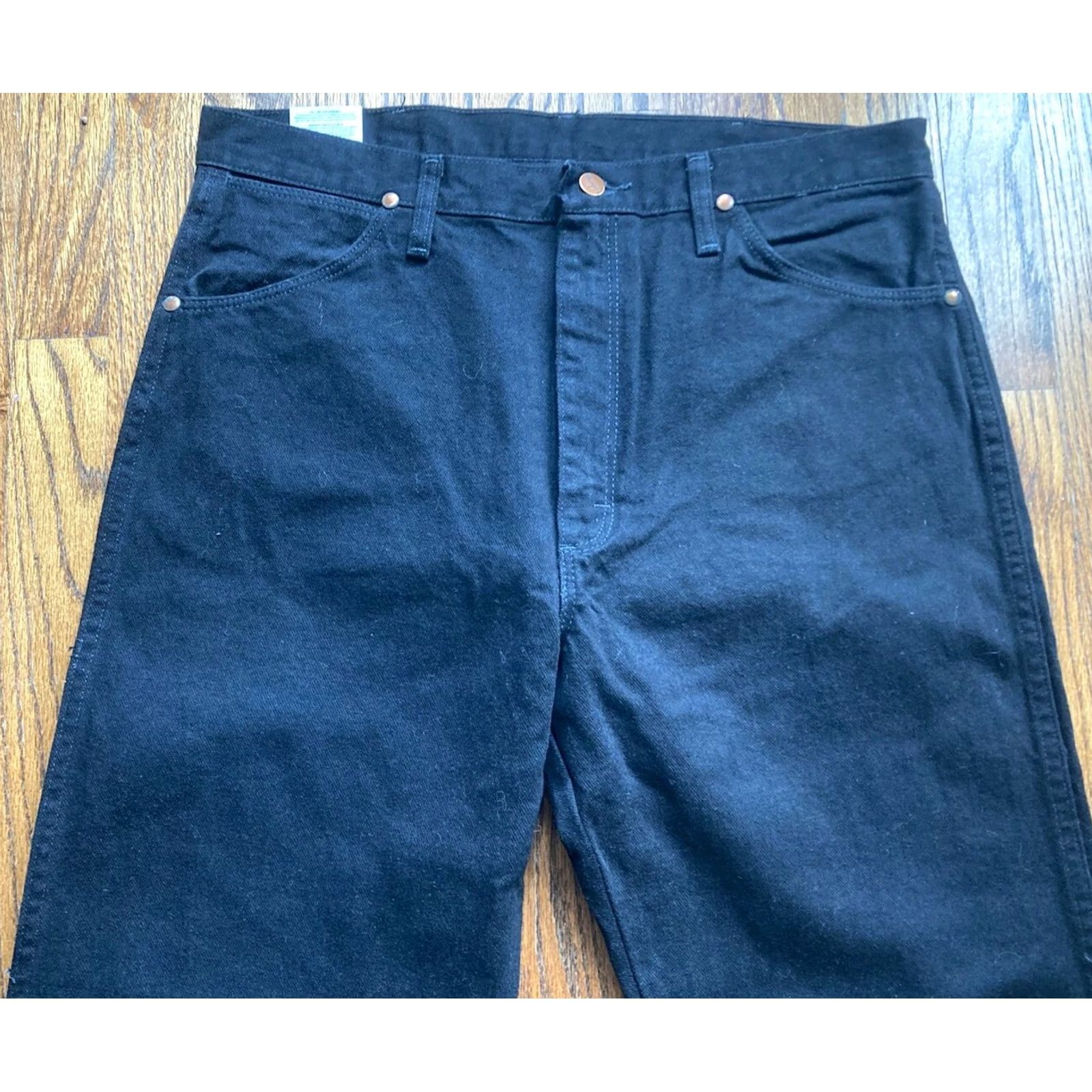 Wrangler Wrangler 13MWZ Cowboy Cut Jeans Mens 35x36 Black Regular Denim Cotton 34 Inseam NWT Vintage No Size US 35 - 3 Thumbnail