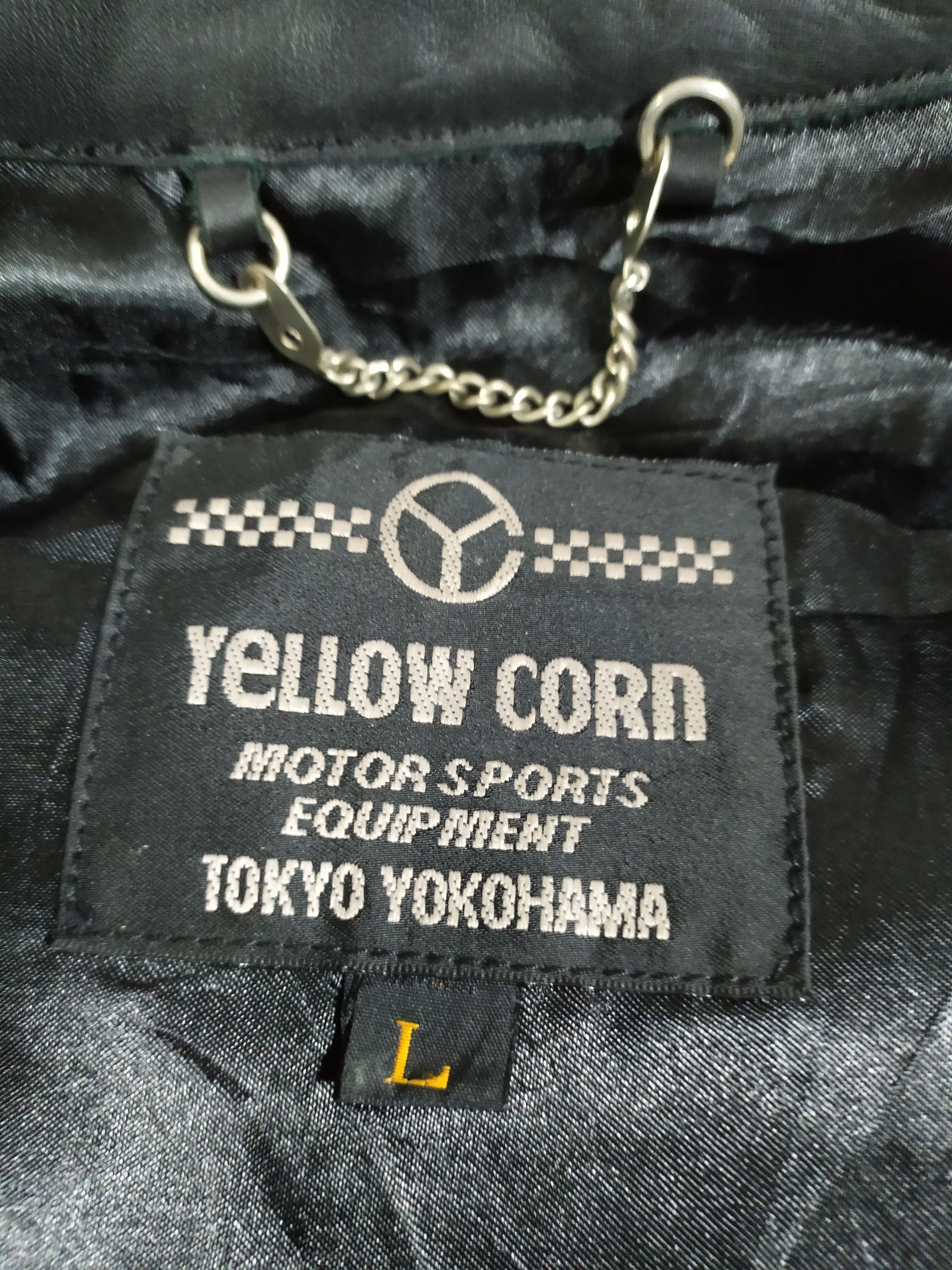 Genuine Leather YELLOW CORN MOTOR SPORTS MADE METAL SKIN LEATHER JACKET Size US M / EU 48-50 / 2 - 2 Thumbnail