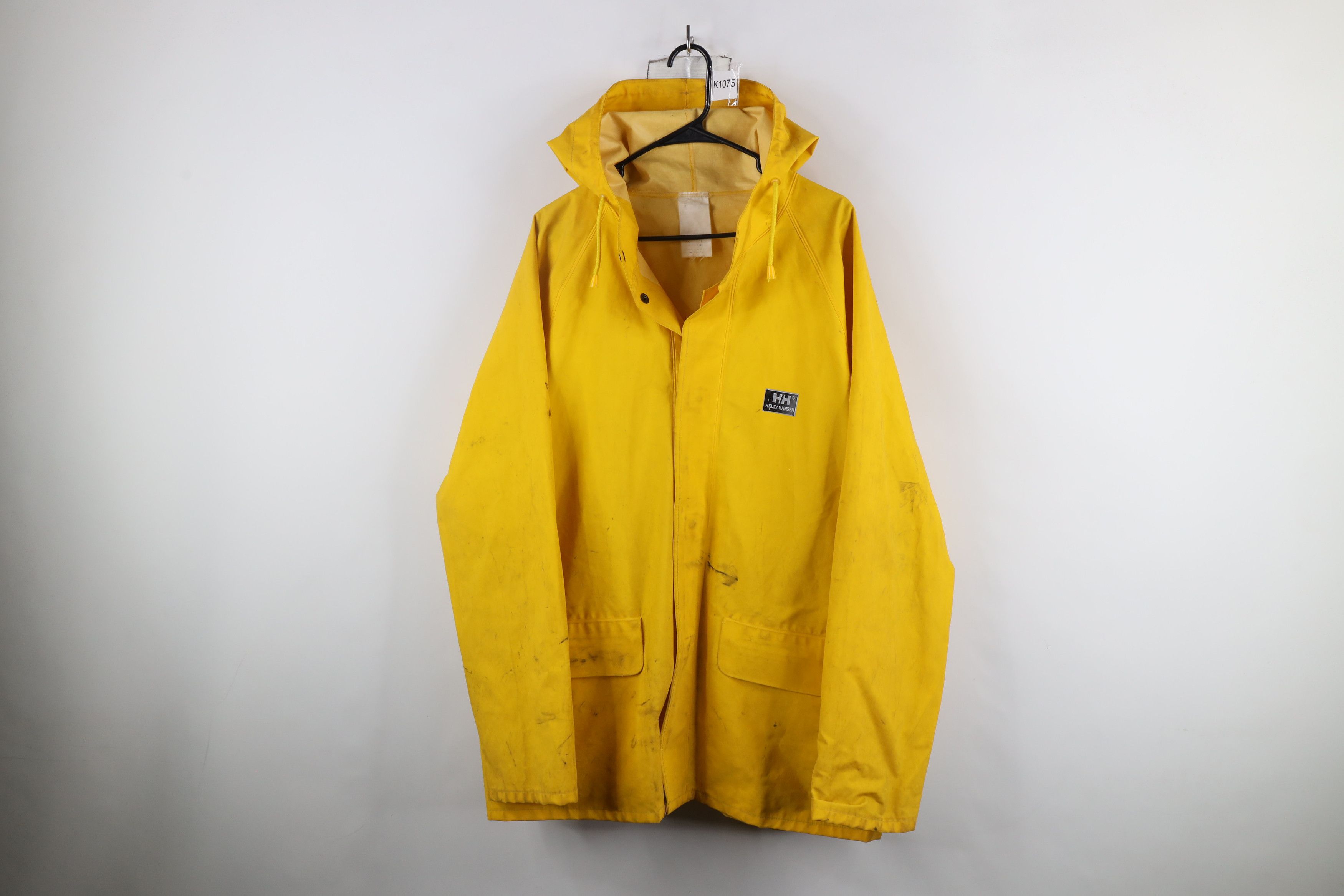 Helly Hansen × Vintage Vintage 90s Helly Hansen Out Waterproof Hooded Rain Jacket Size US XL / EU 56 / 4 - 1 Thumbnail