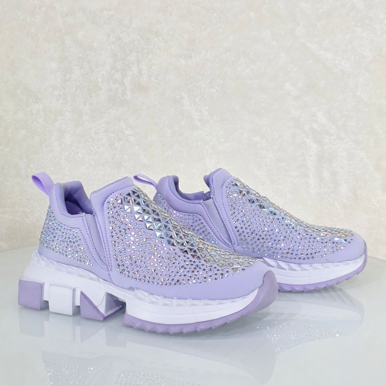Other Presto Light Weight Slip on Light Purple Rhinestone Sneakers Size US 6 / IT 36 - 1 Thumbnail