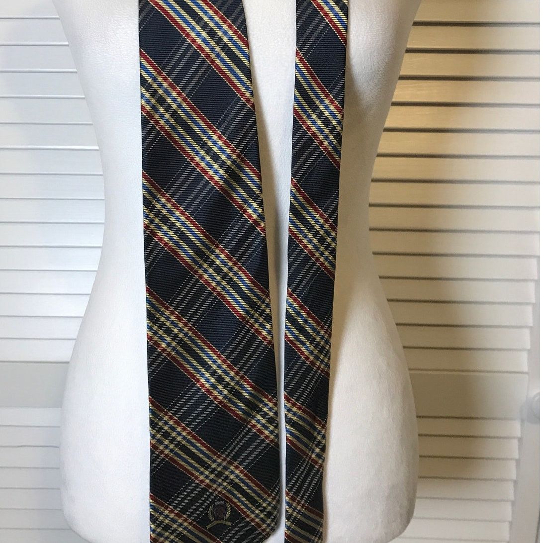 Tommy Hilfiger Tommy Hilfiger Plaid Italian Silk Classic Wide Necktie Size ONE SIZE - 3 Thumbnail