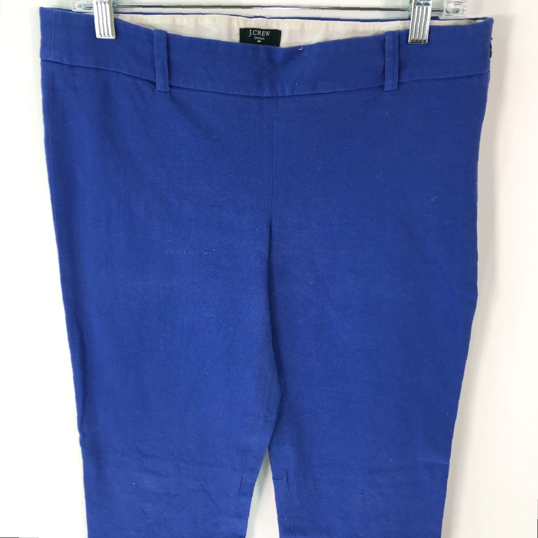 J.Crew VINTAGE J. Crew Women's City Fit Mid Rise Stretch Casual Dress Pants Size 8 Blue Size 32" / US 10 / IT 46 - 3 Thumbnail