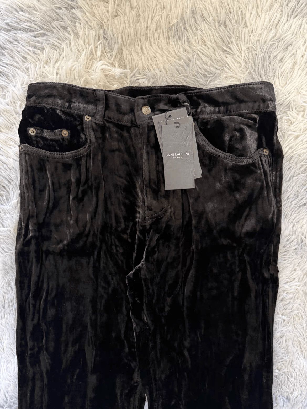Saint Laurent Paris Saint Laurent Paris Sz 31 Saint Laurent Paris 19AW Velvet Size US 31 - 3 Thumbnail