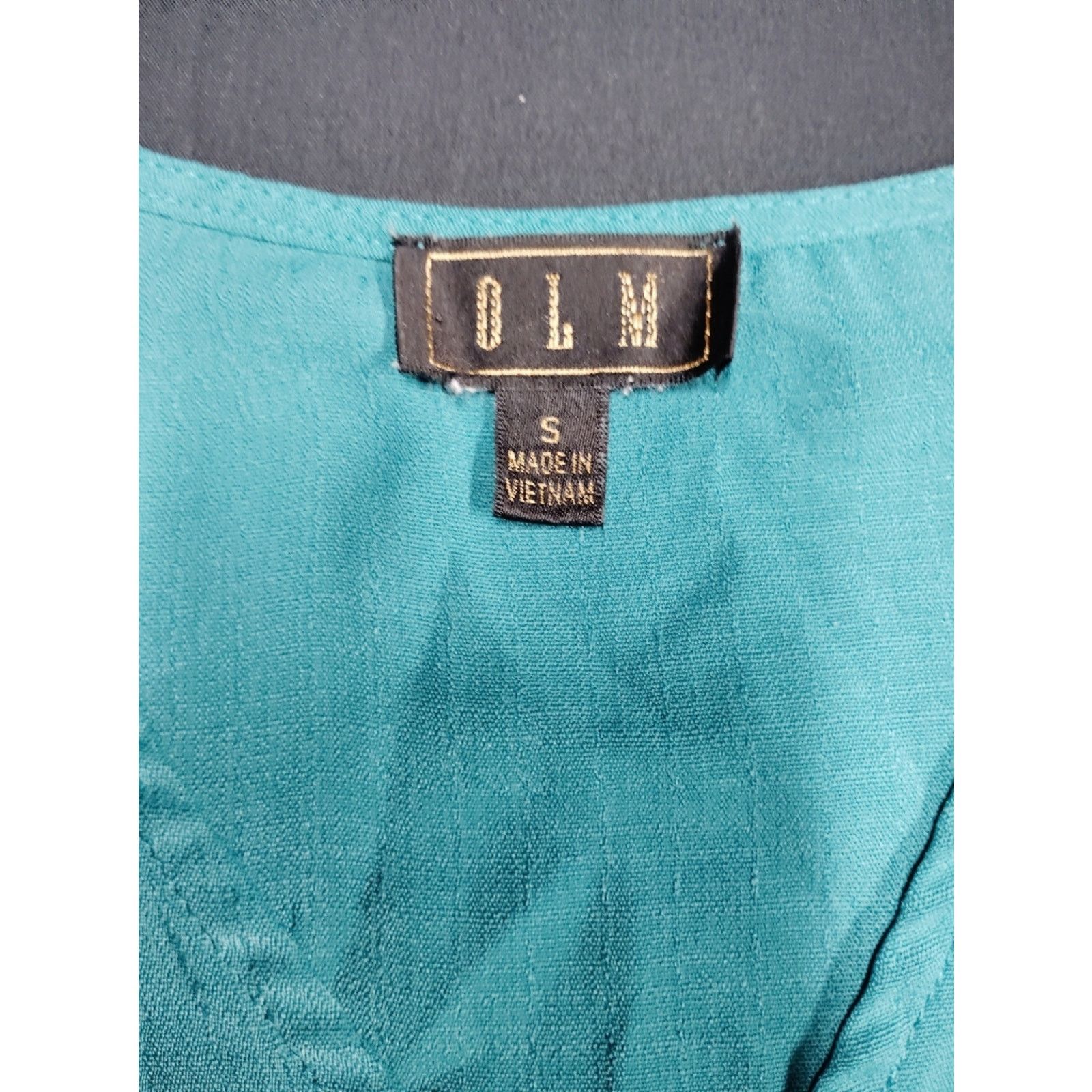 ODM Turquoise Wrap-Style Short Sleeve Crop Top Size S / US 4 / IT 40 - 3 Thumbnail