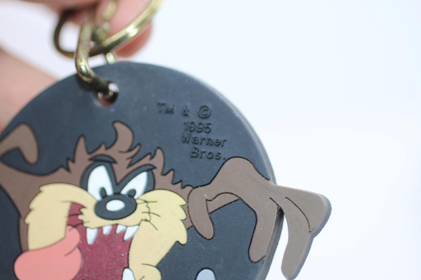 Warner Bros Taz Keychain Tasmanian Devil Applause Rubber 1995 WarnerBros Size ONE SIZE - 2 Thumbnail