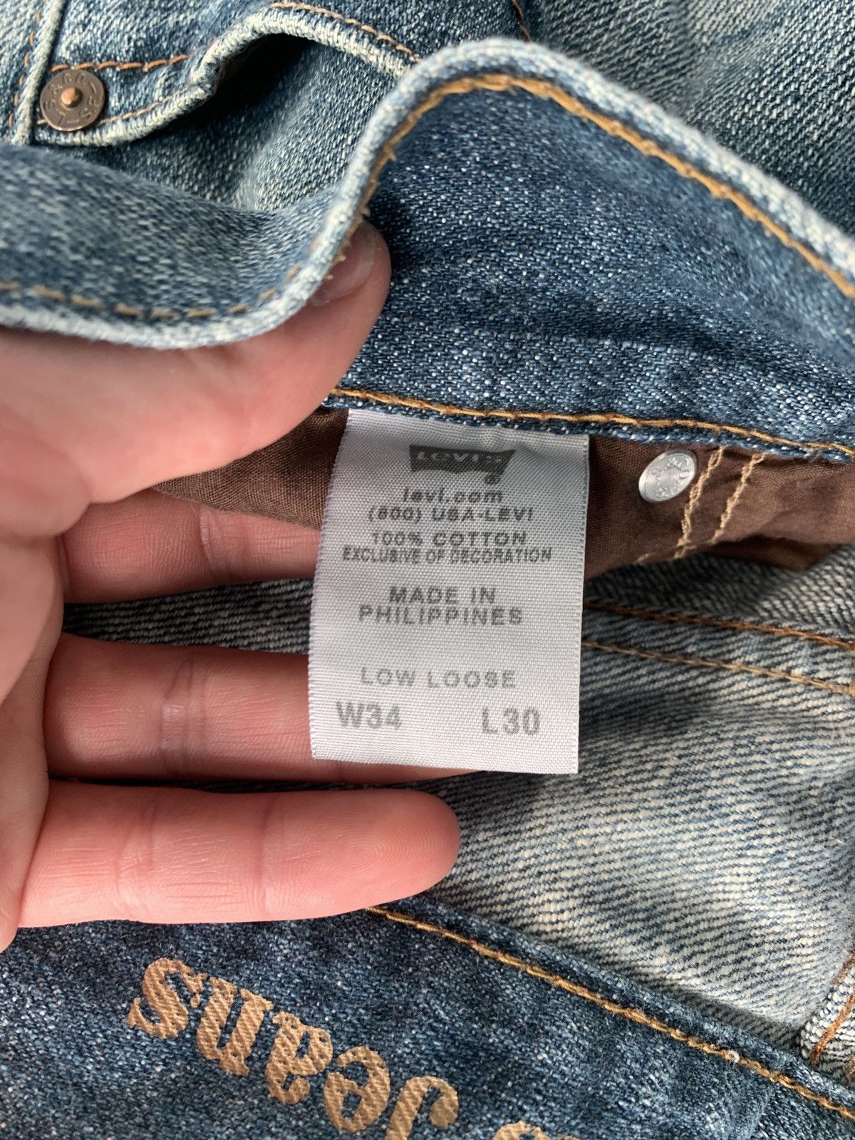 Levi's Crazy Vintage Y2K Levi’s Low Loose Fit Jeans Baggy Skater Size US 36 / EU 52 - 4 Thumbnail