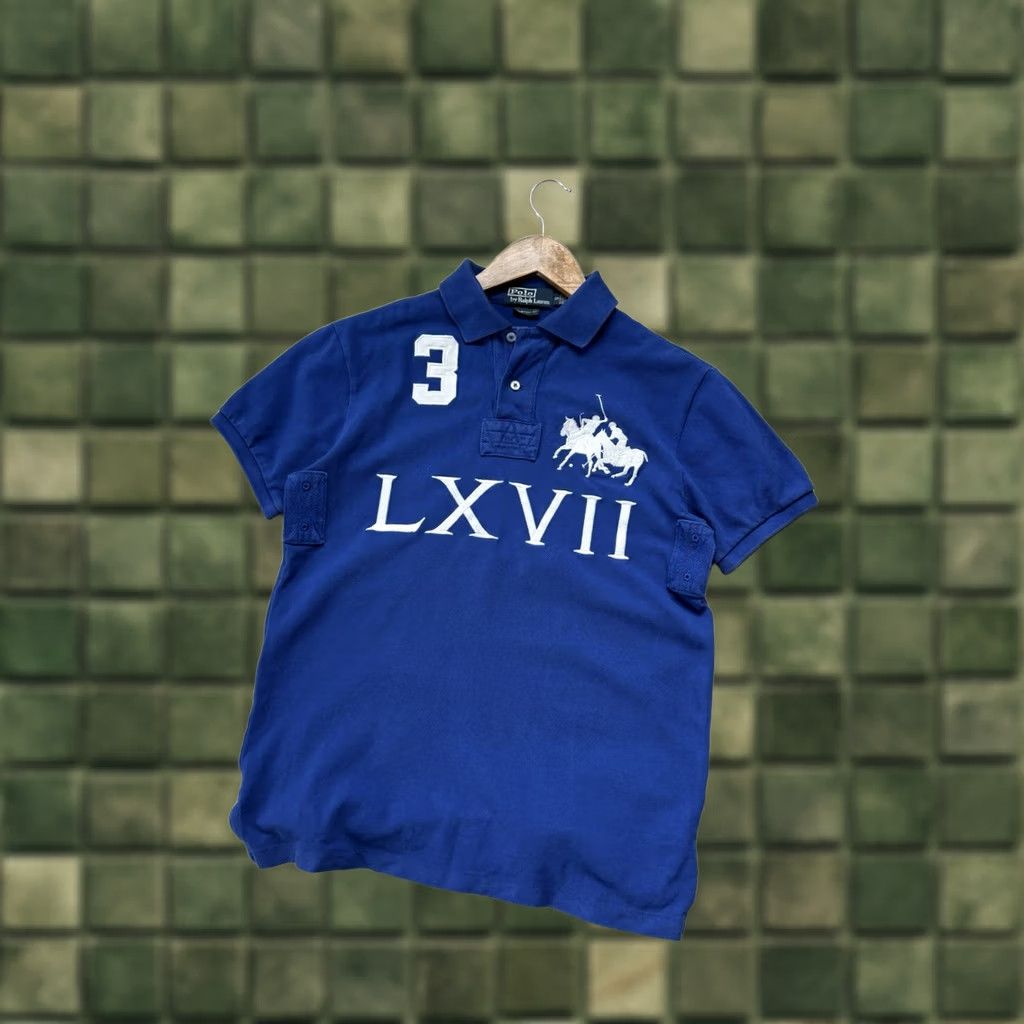 Polo Ralph Lauren VINTAGE Polo Ralph Lauren Polo Shirt Rugby Big Pony LXVII Blue Mens Size S Size US S / EU 44-46 / 1 - 1 Thumbnail