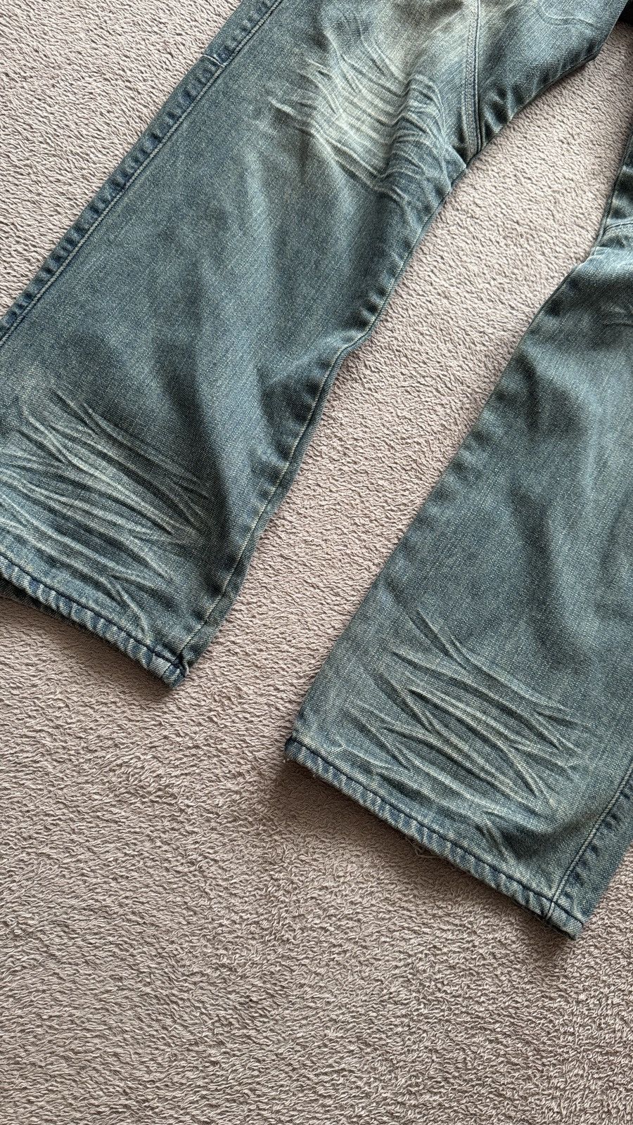 Japanese Brand Mudwash Distressed Straight Cargo Jeans LGB Ifsixwasnine Size US 38 / EU 54 - 4 Thumbnail