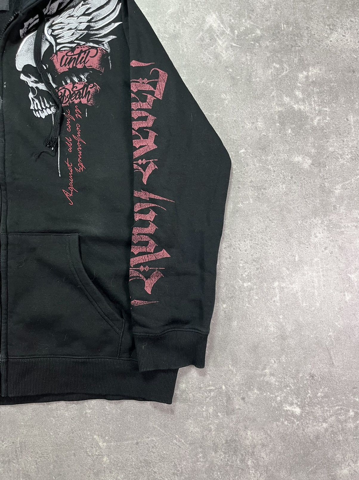 Japanese Brand Rock Rebel Printed Zip Hoodie XL Metal Affliction Rare Size US XL / EU 56 / 4 - 7 Thumbnail