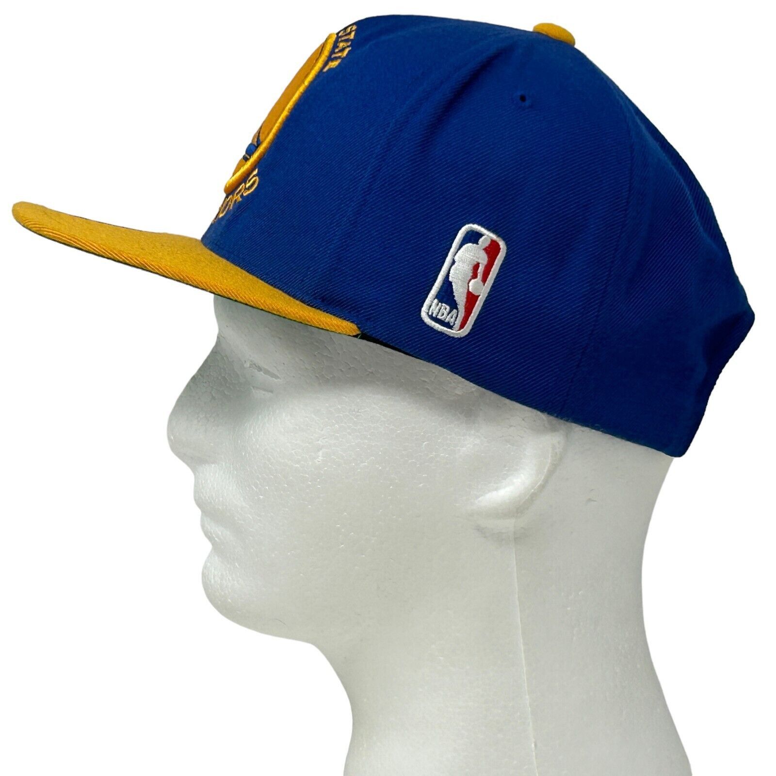 Mitchell & Ness Golden State Warriors Hat Blue Yellow NBA Baseball Cap Size ONE SIZE - 6 Thumbnail